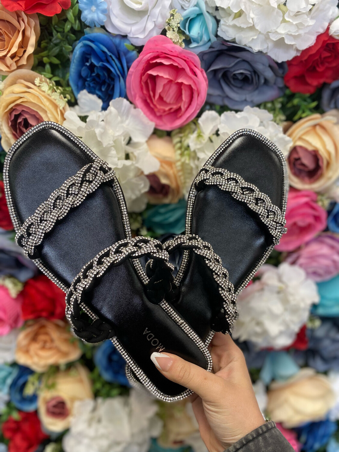 Black Bling Sandals*