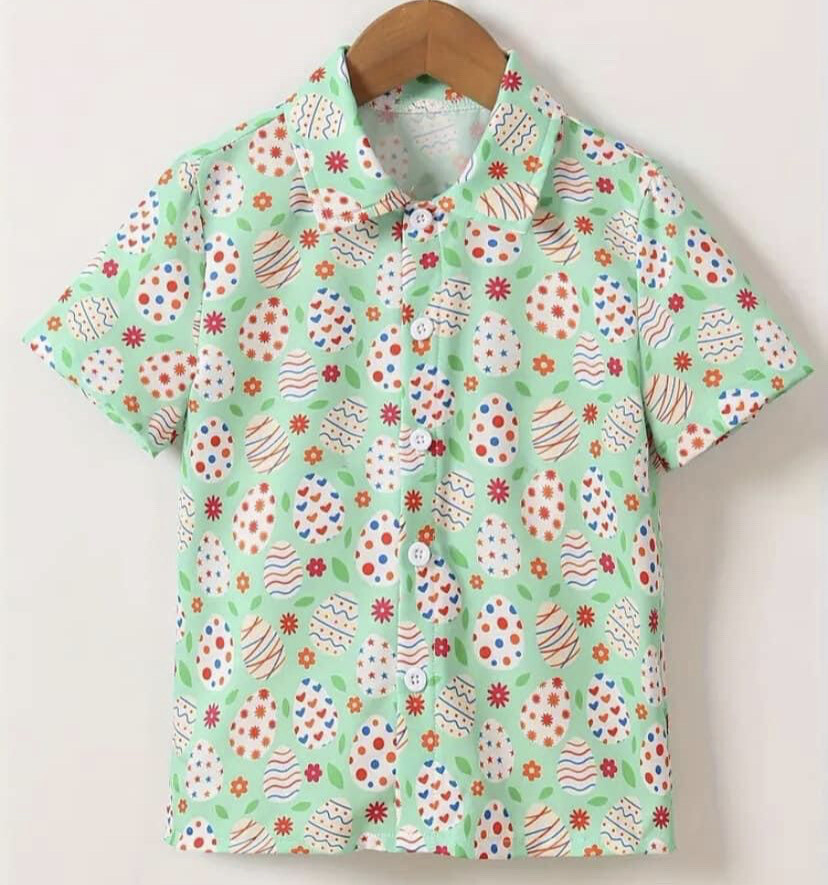 Boys Easter Egg Button Down*