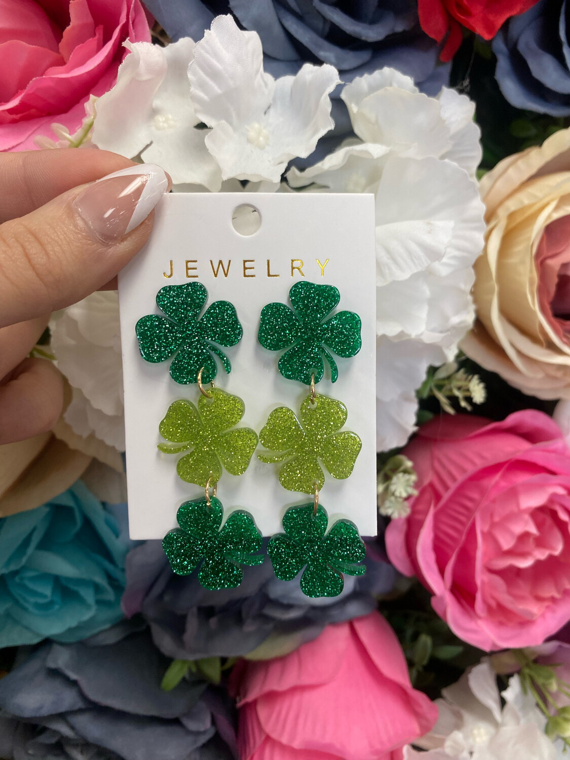 Shamrock Dangle Earrings*