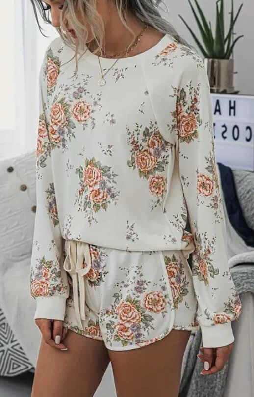 Floral Lounge short set