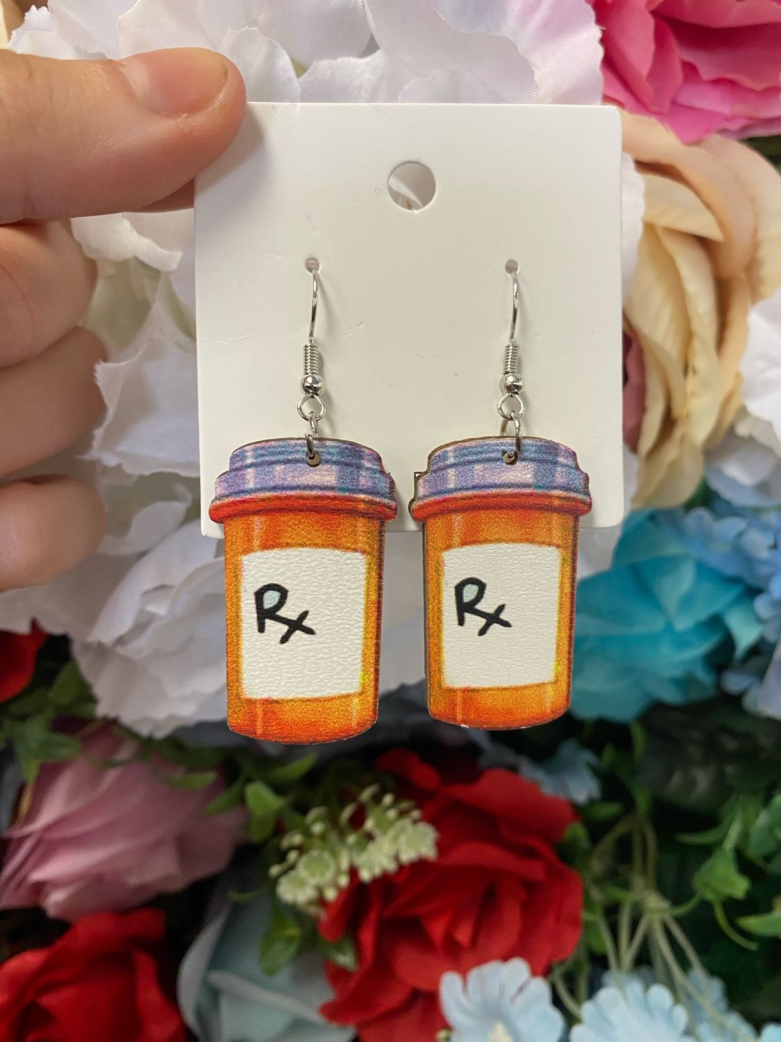 Pill Bottle Earrings 