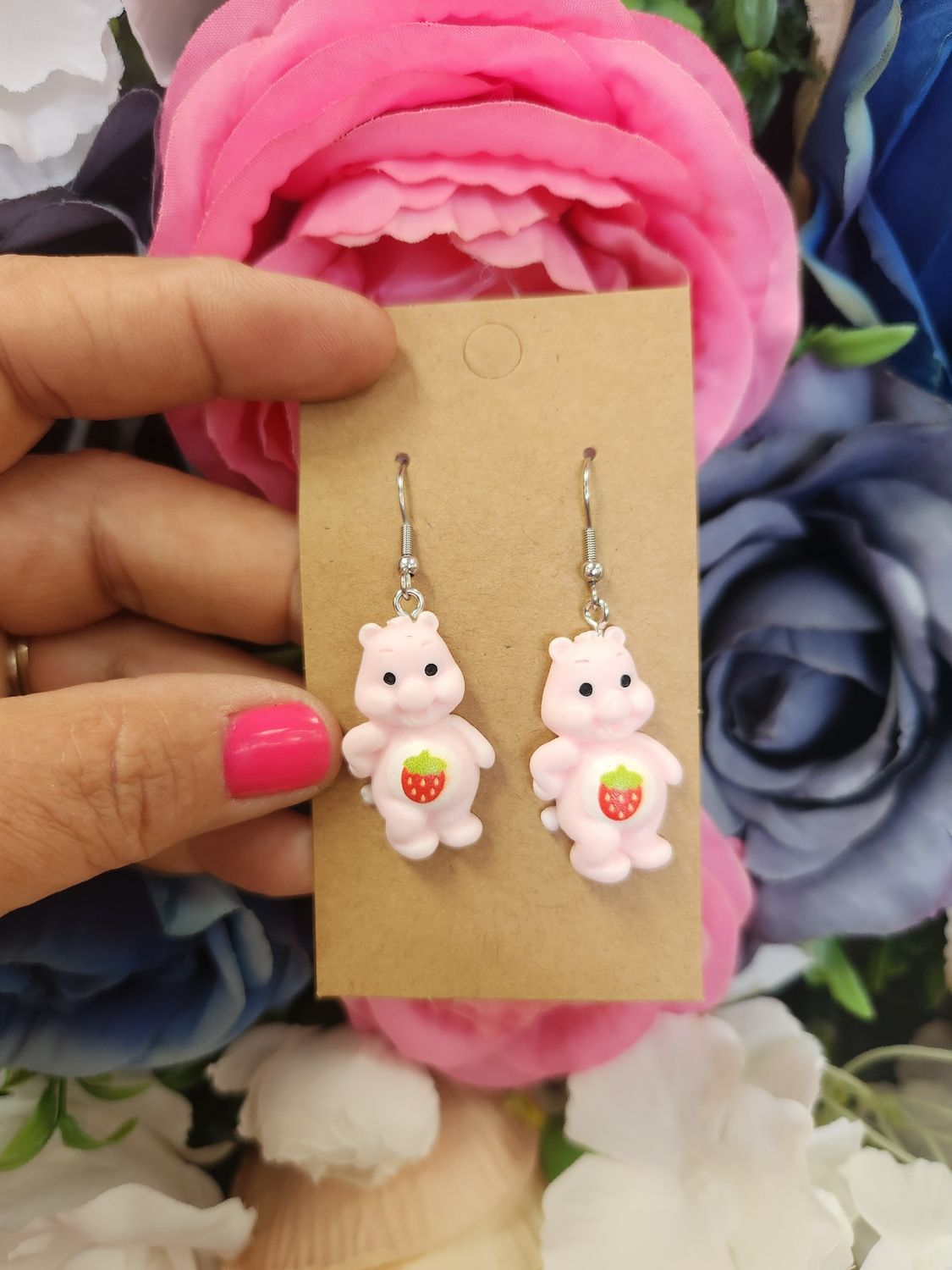 Strawberry Bear Earring