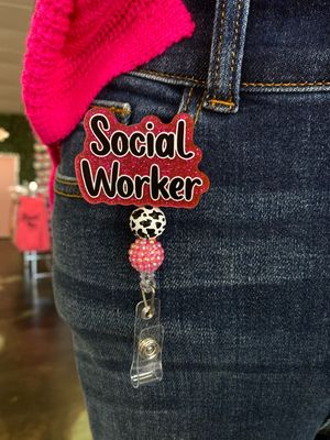 Social Worker Retractable Lanyard