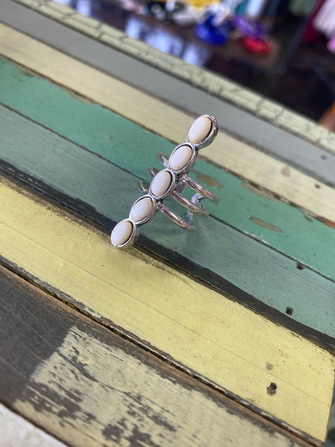 Ivory Stacked Stone Ring