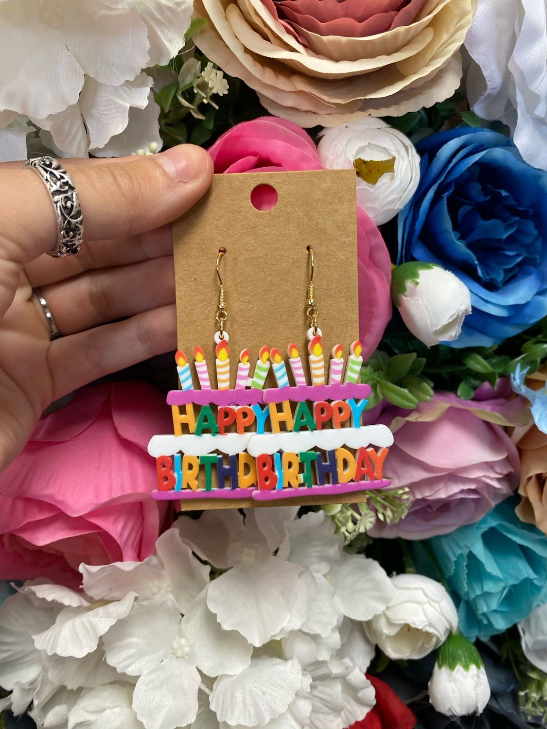 Happy Birthday Cake Earrings