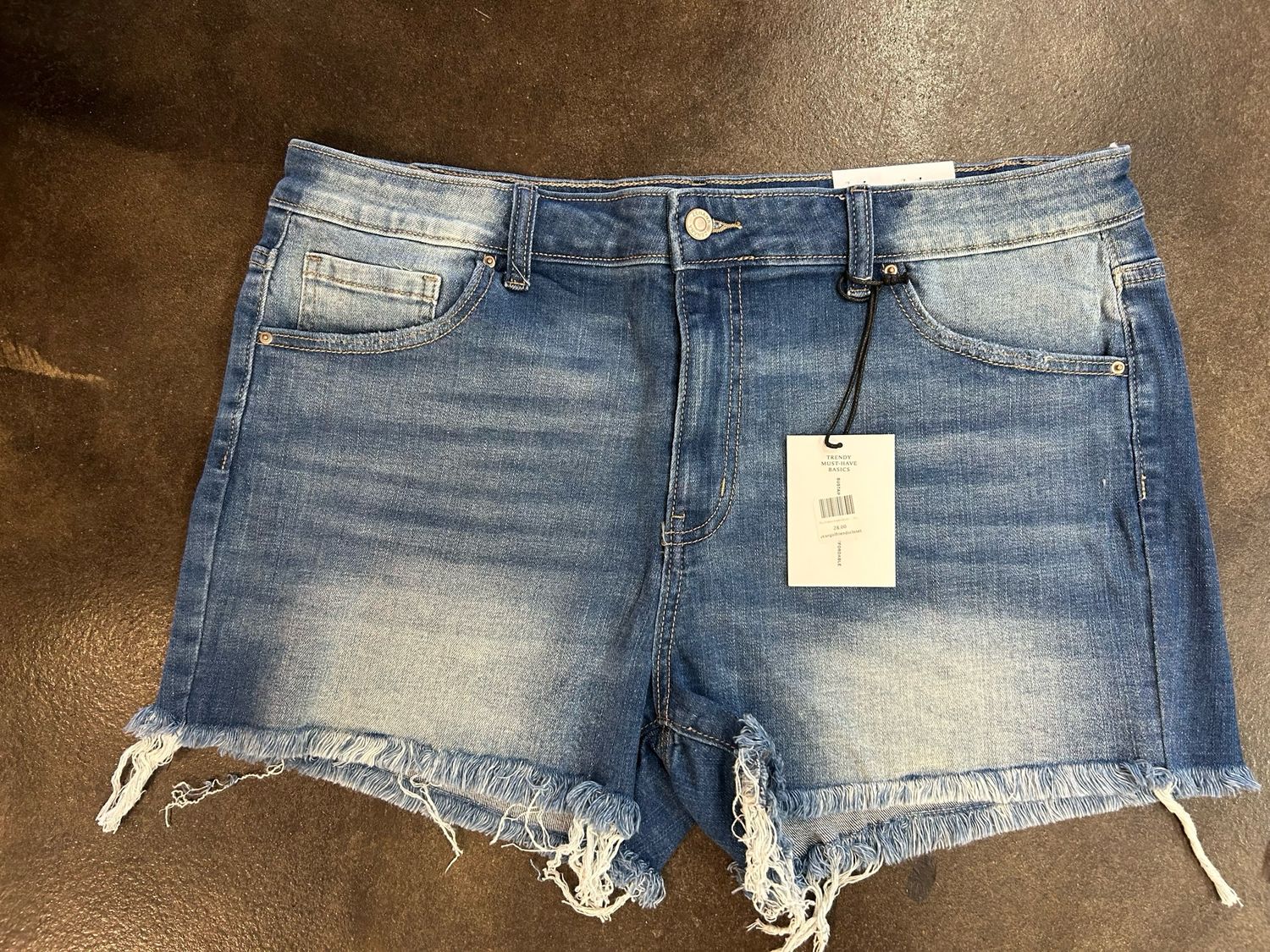 Plus Light Wash Denim shorts 