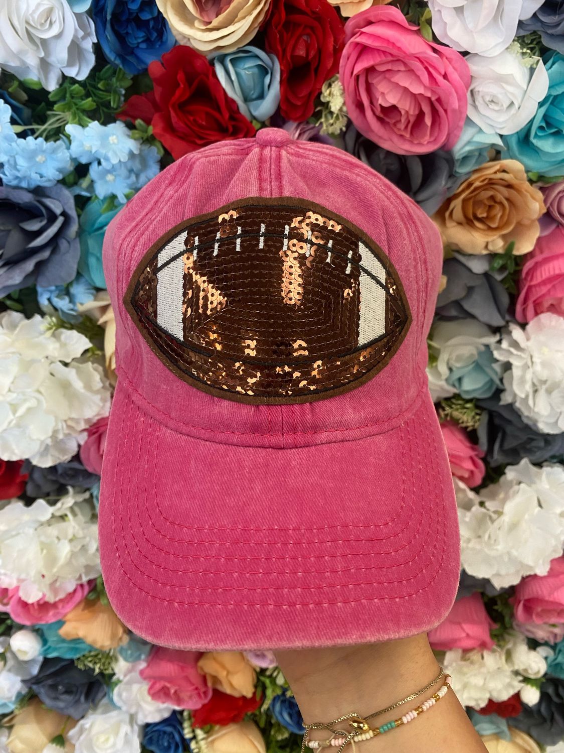Acid Wash Football Hat