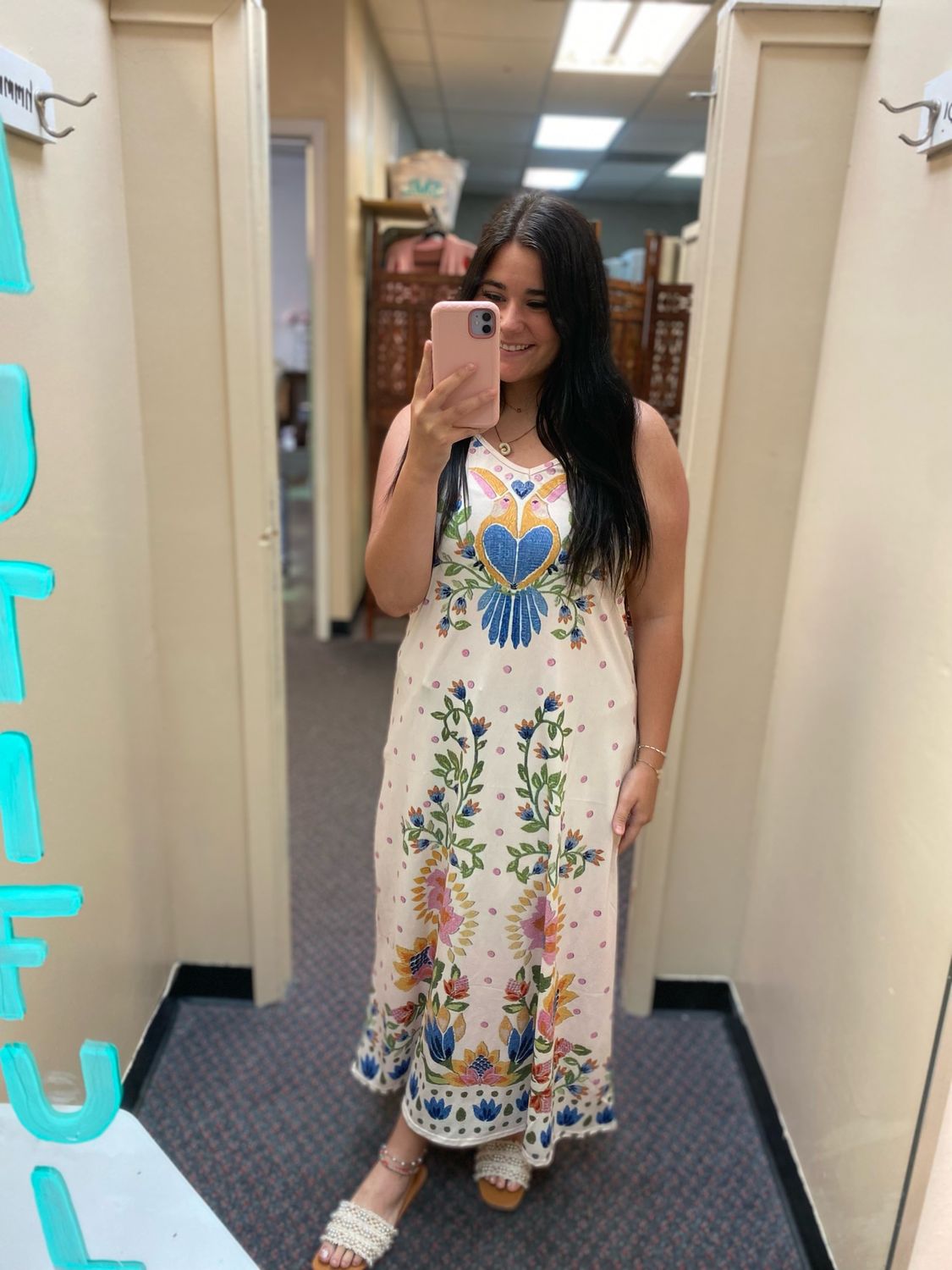 Floral Parrot Maxi Dress