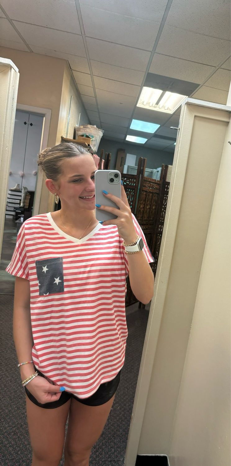 Stripped w/ Star Pocket Shirt