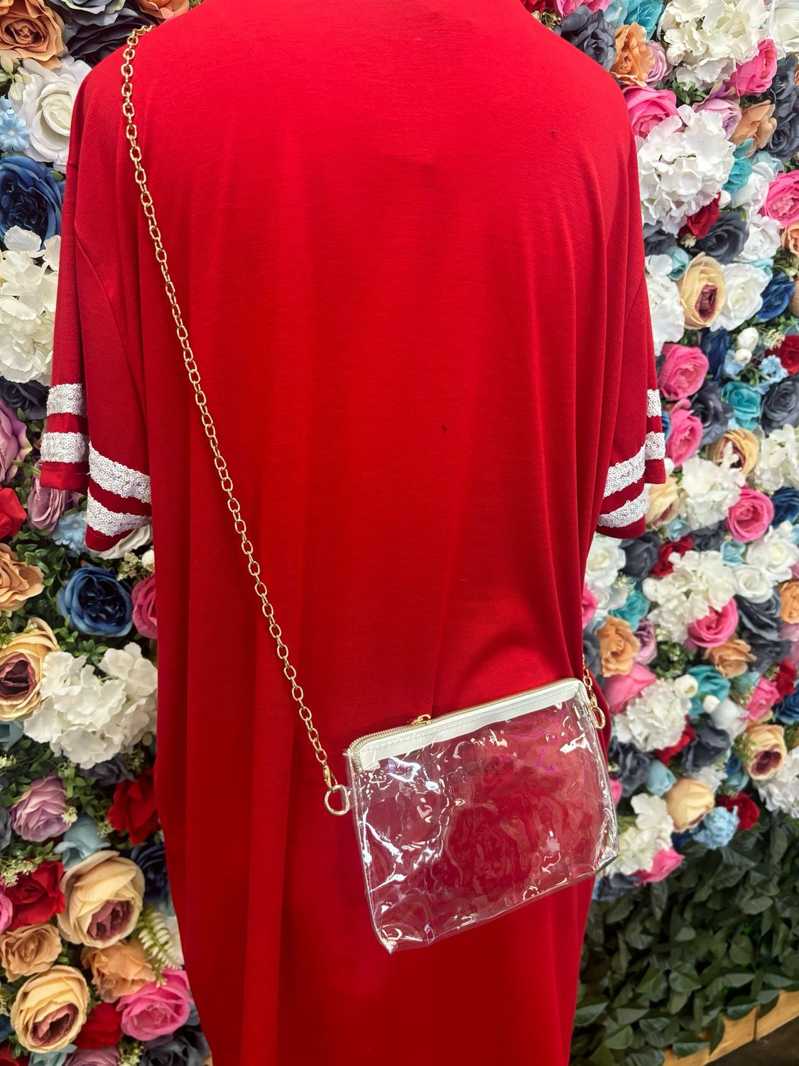 Clear &amp; Gold Crossbody