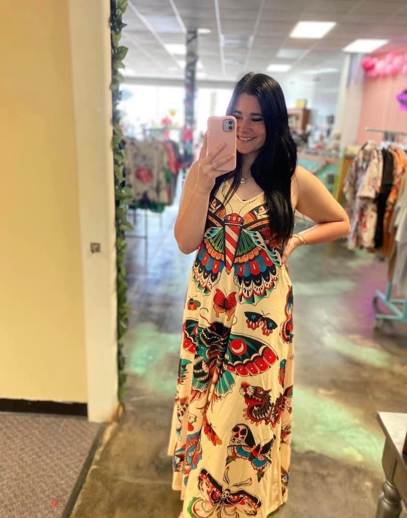 Boho V-Neck Maxi Dress