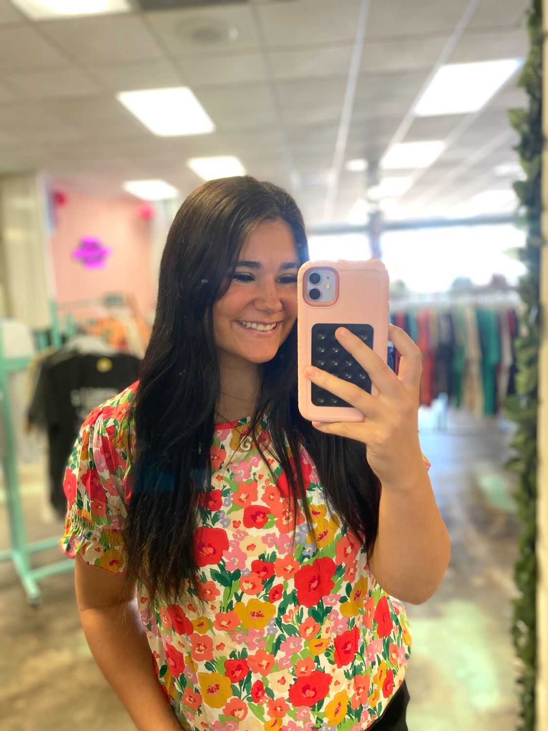 Floral Puff Sleeve Top