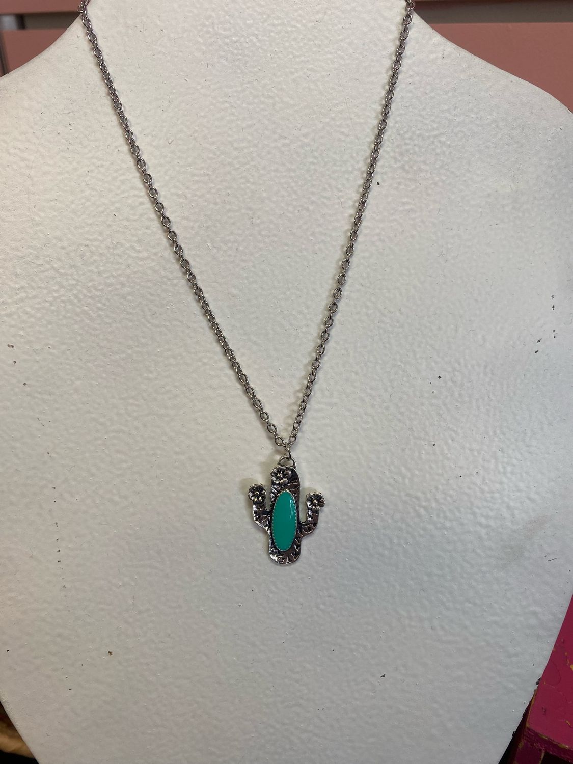 Turquoise Cactus Necklace 