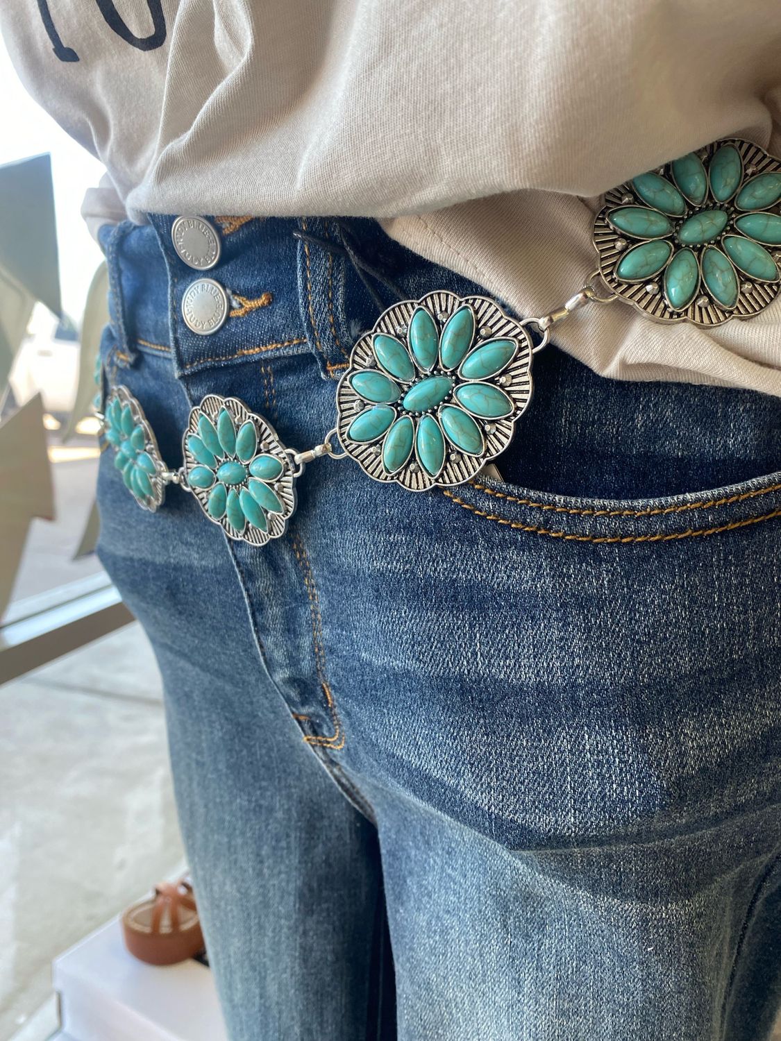 Turquoise Concho Belt