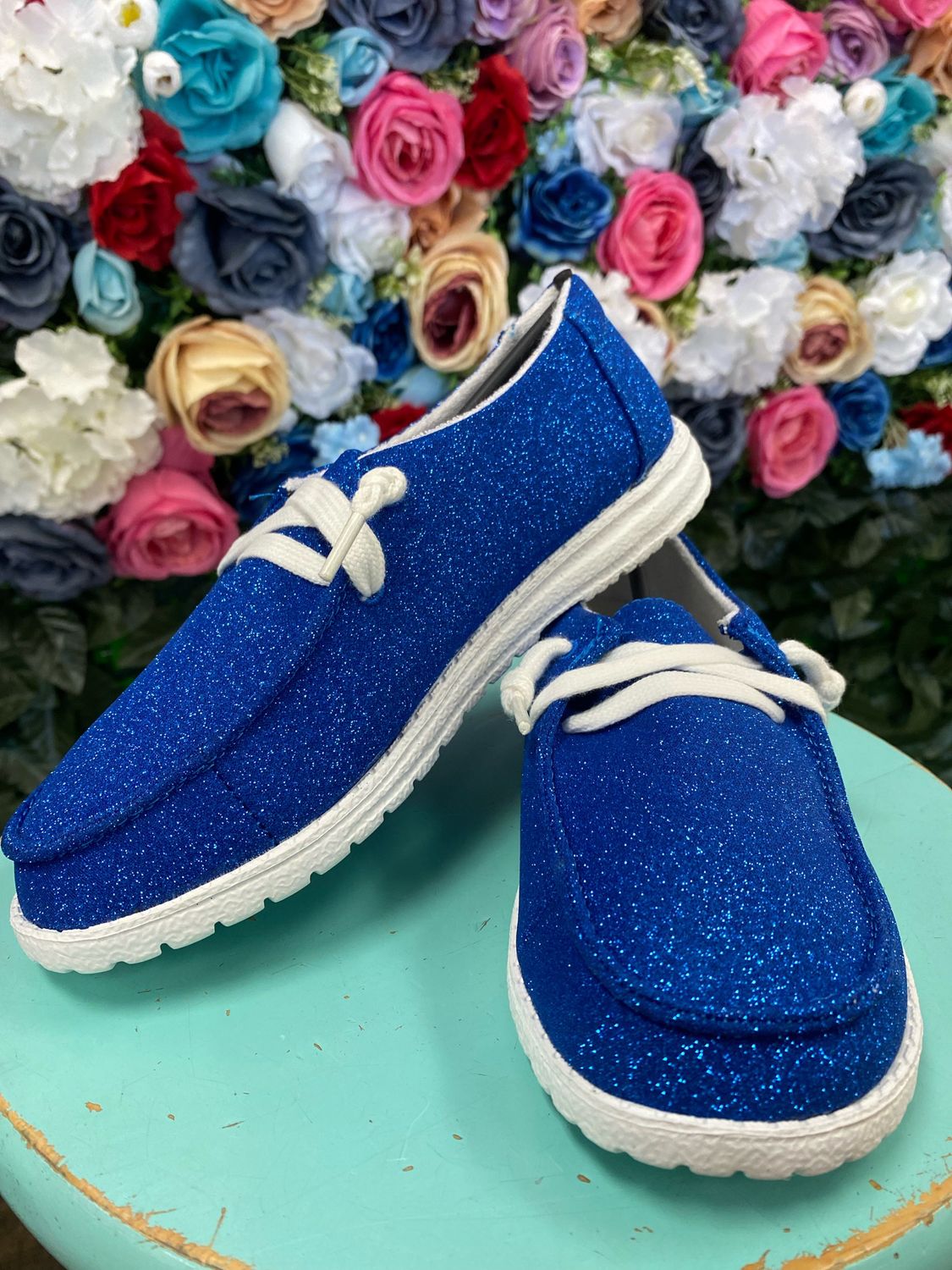 GJ Blue Glitter Hey Chicks