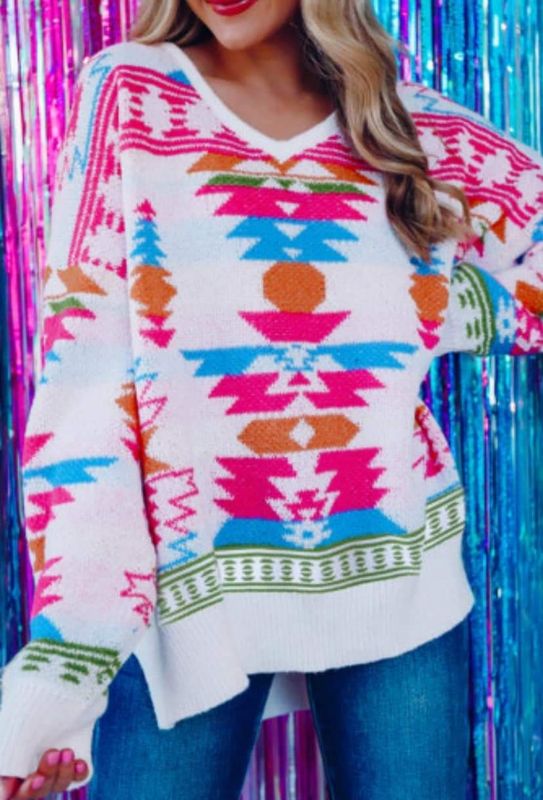 Colorful Aztec Sweater