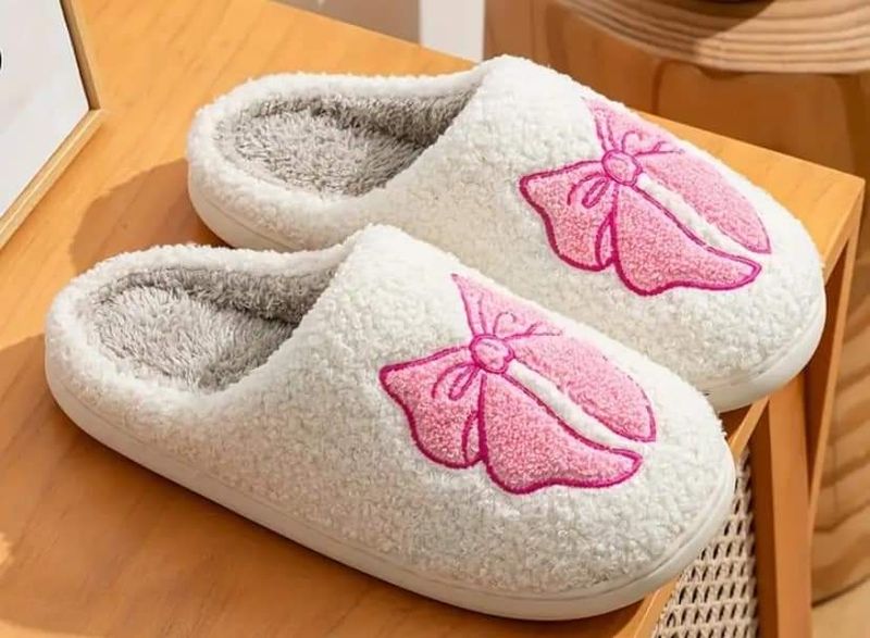 Pink Bow Slippers 
