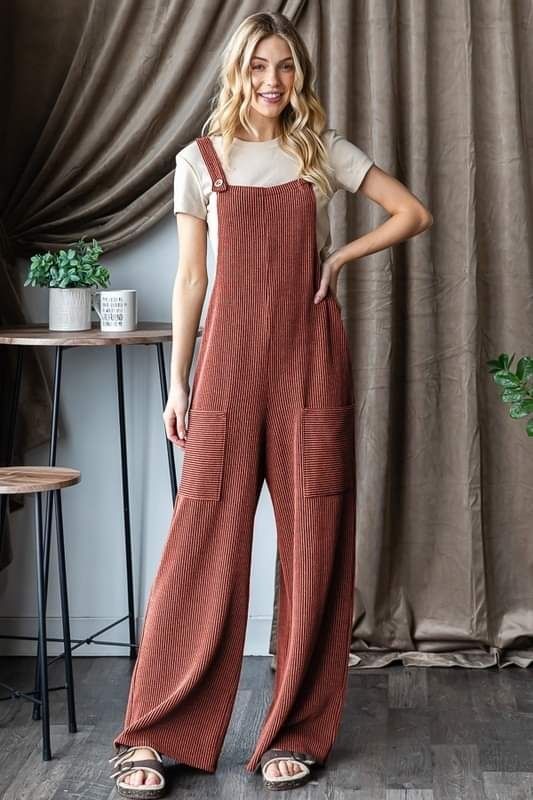 Ribbed Overalls 