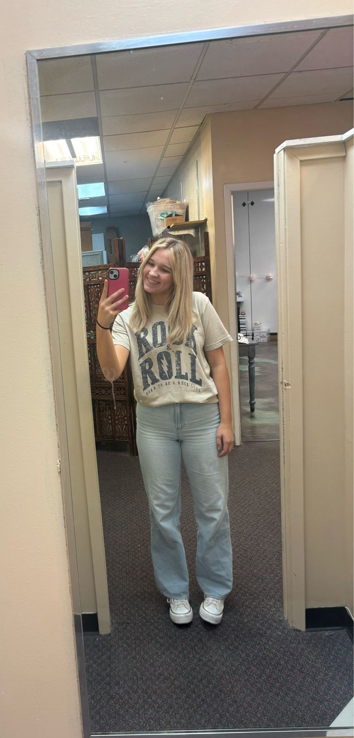 Rock &amp; Roll Beige Tee