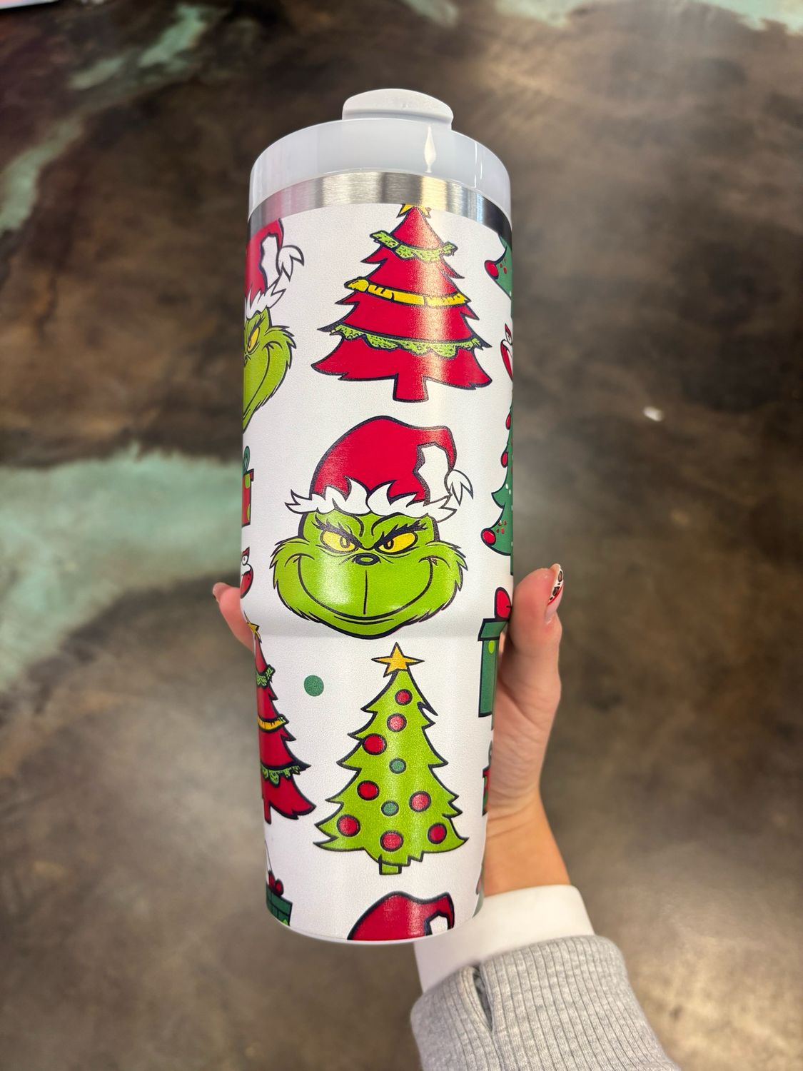 Grinch Tumblers w/ Straw