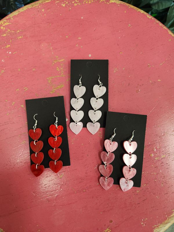 Mother of Pearl Hearts 