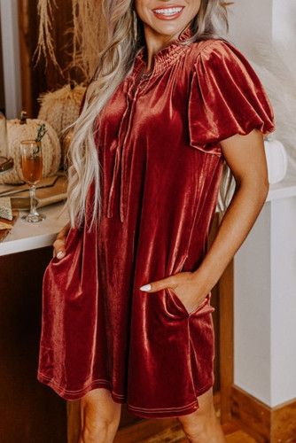 Copper Velvet Dress