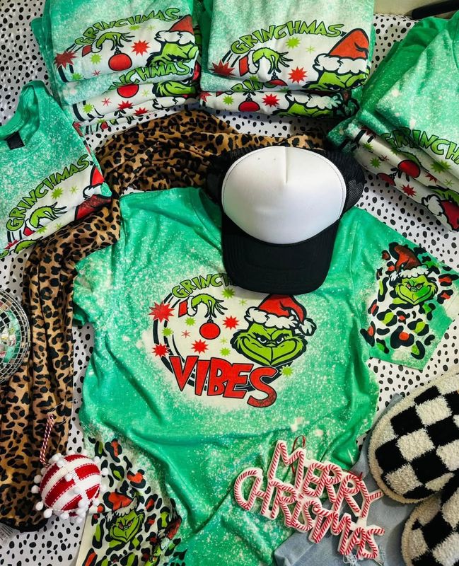 Grinch Bleached Tee