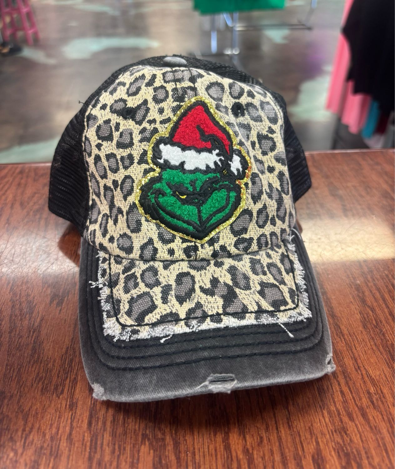 Grinch Leopard Hat
