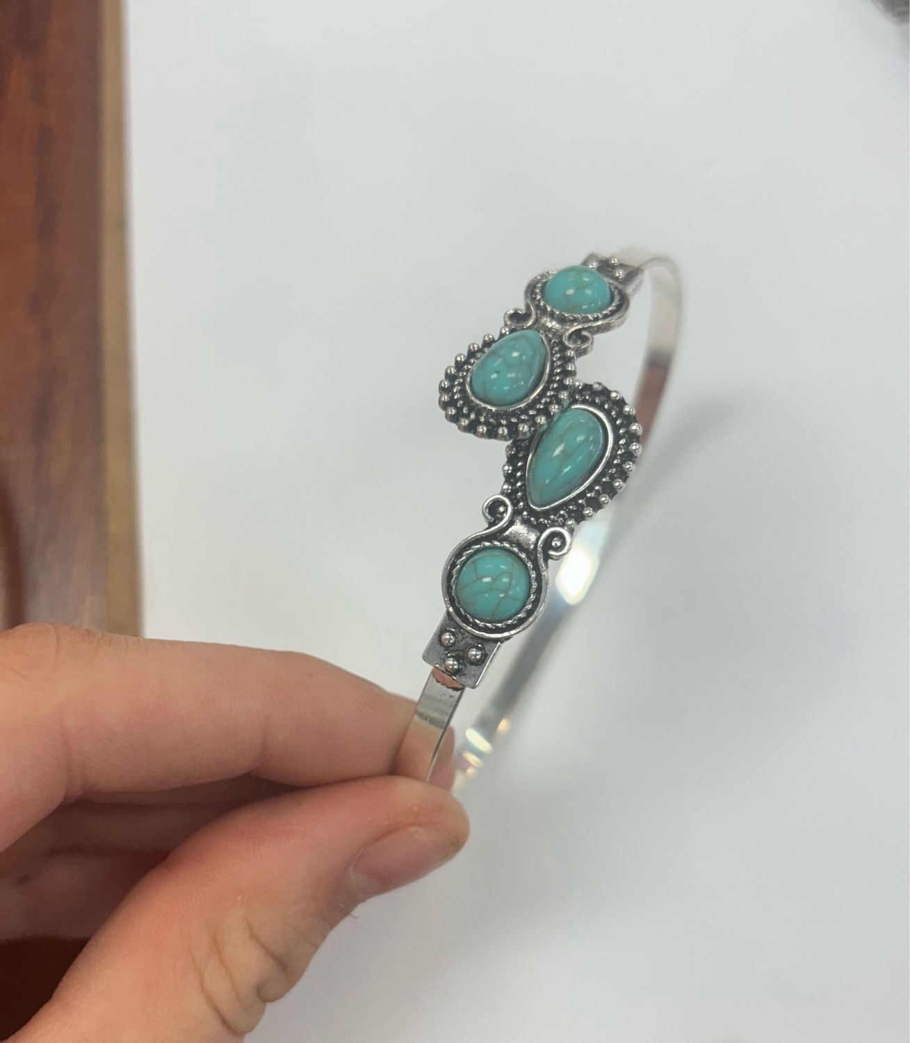 Teal Silver Bracelet
