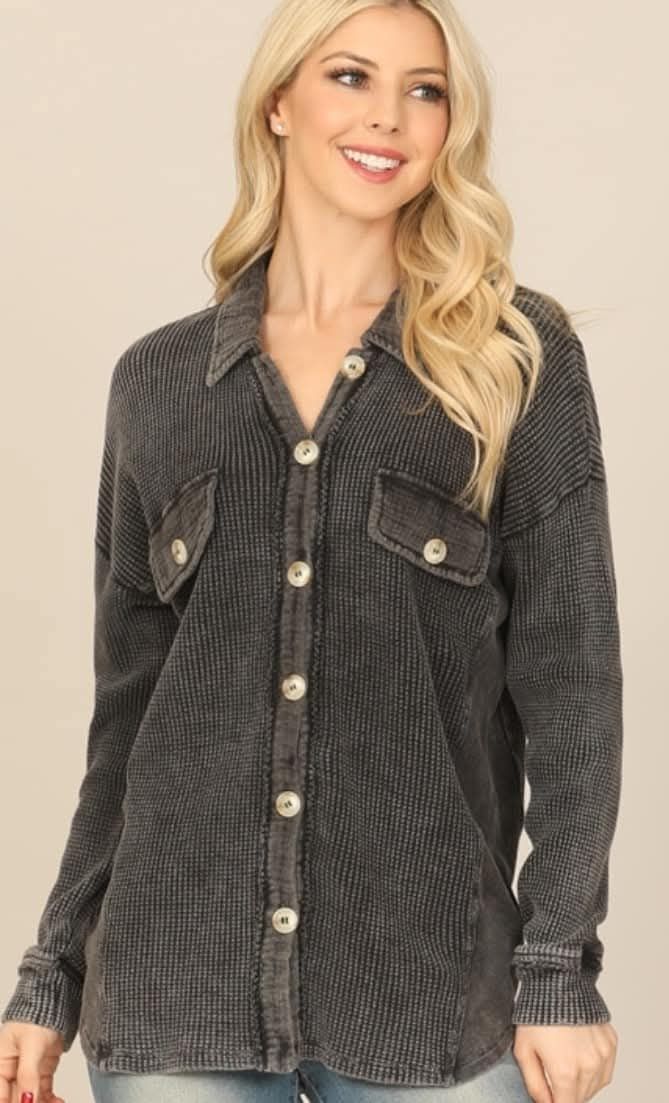 Mineral Washed Button-down 