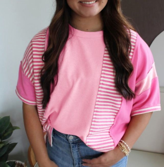 Pink Patchwork Shirt