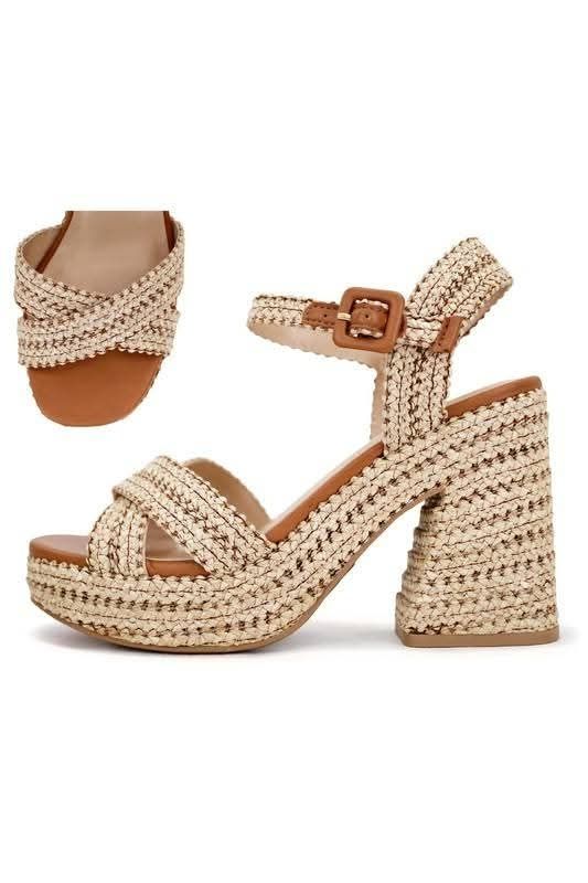 Raffia Platform Sandals