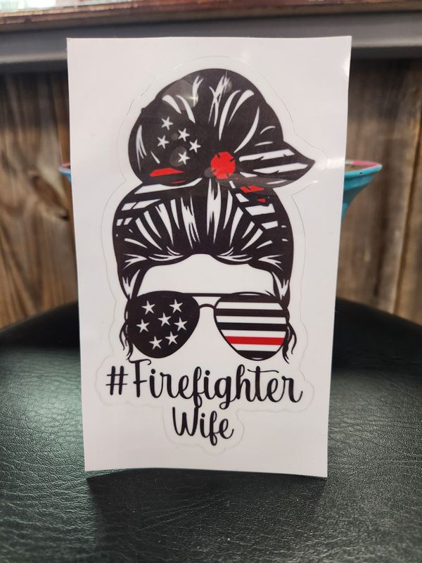 FireFighter Wife Sticker