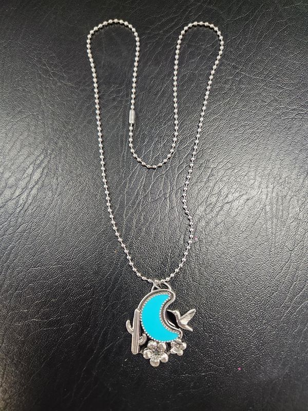 Desert Turquoise Moon Necklace