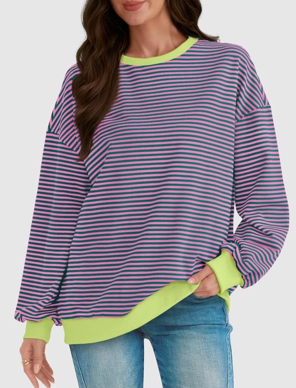 Striped Oversized Crewneck 