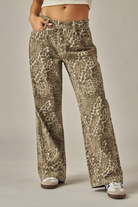 Faded Leopard Jeans