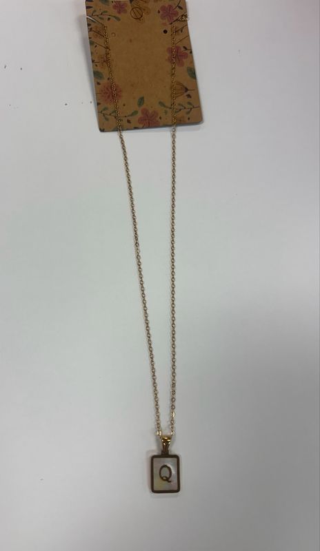 Mother of Pearl Initial Necklace 