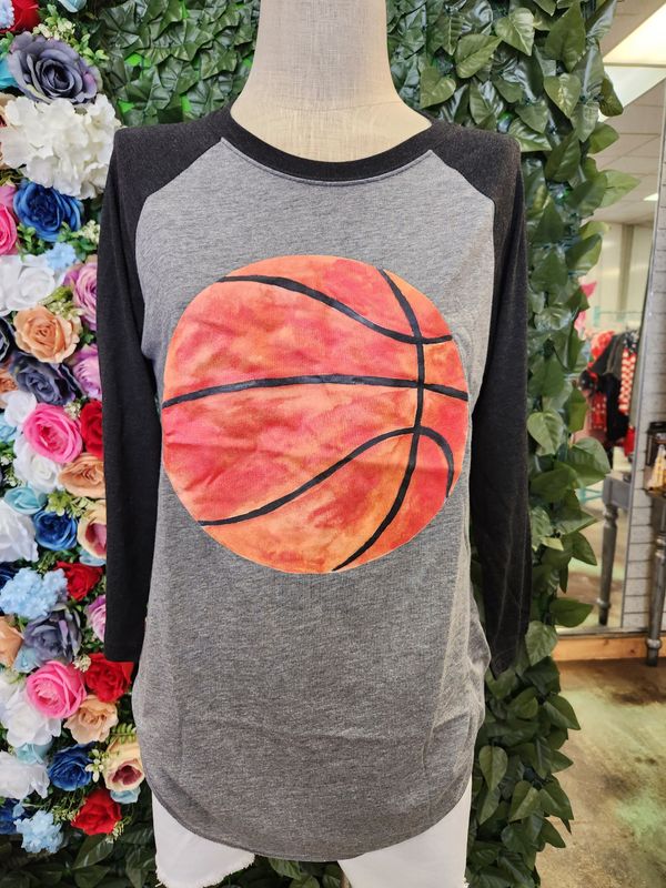Basketball Tee- Raglan