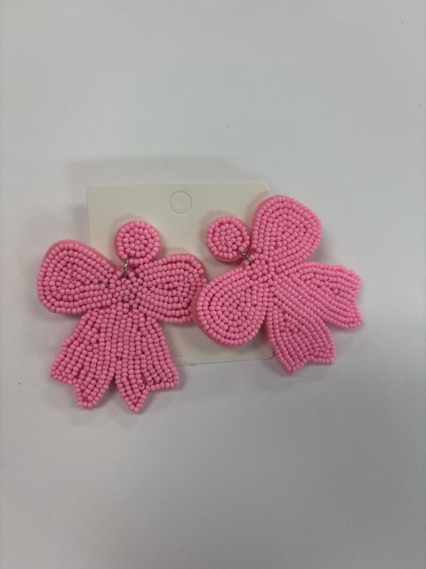 Beaded Bow Earrings