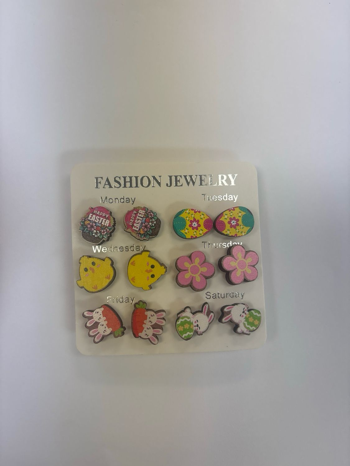 Days of the Week Easter Earrings