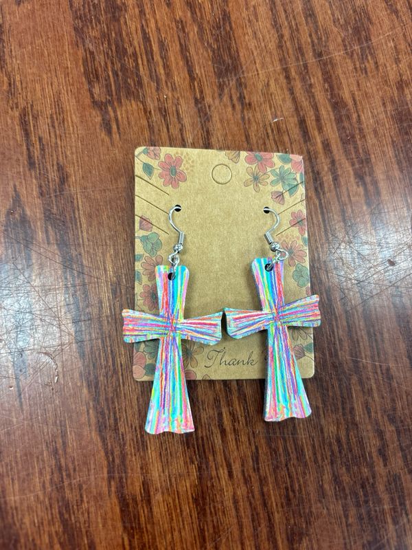 Cross Dangle Earrings