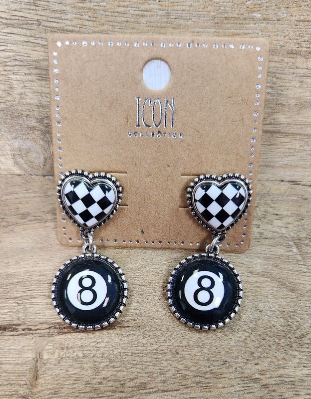 Magic 8 Ball Earrings