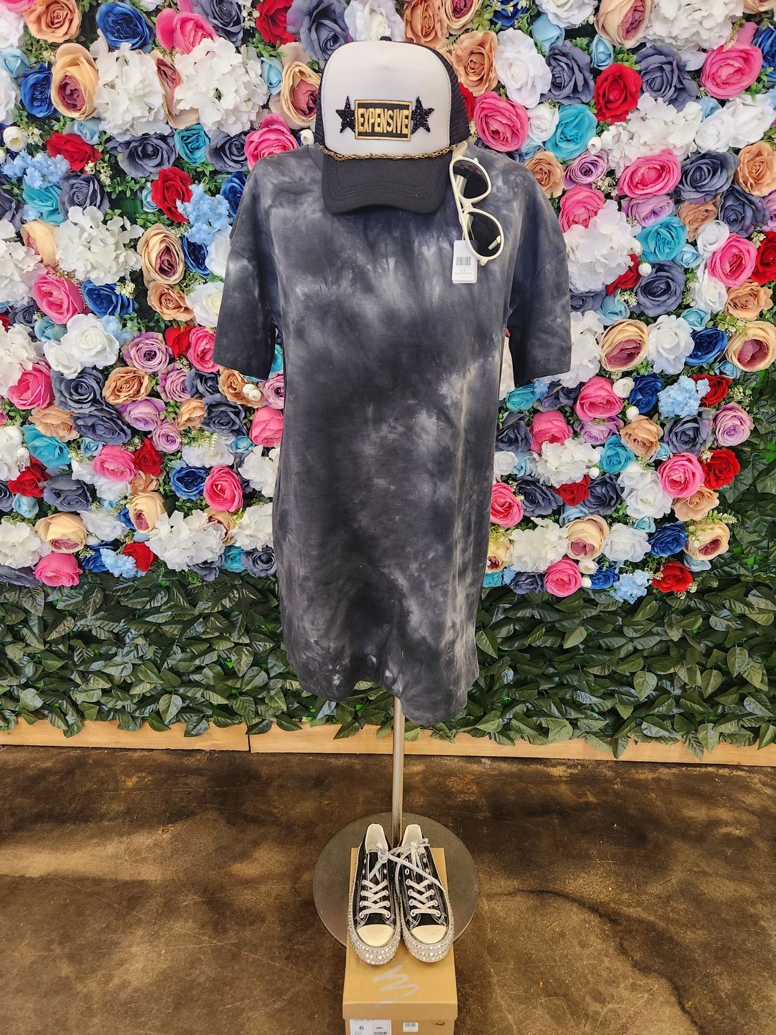 Black Tye-Dye Dress