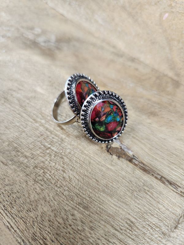 Mosaic Silver Rings