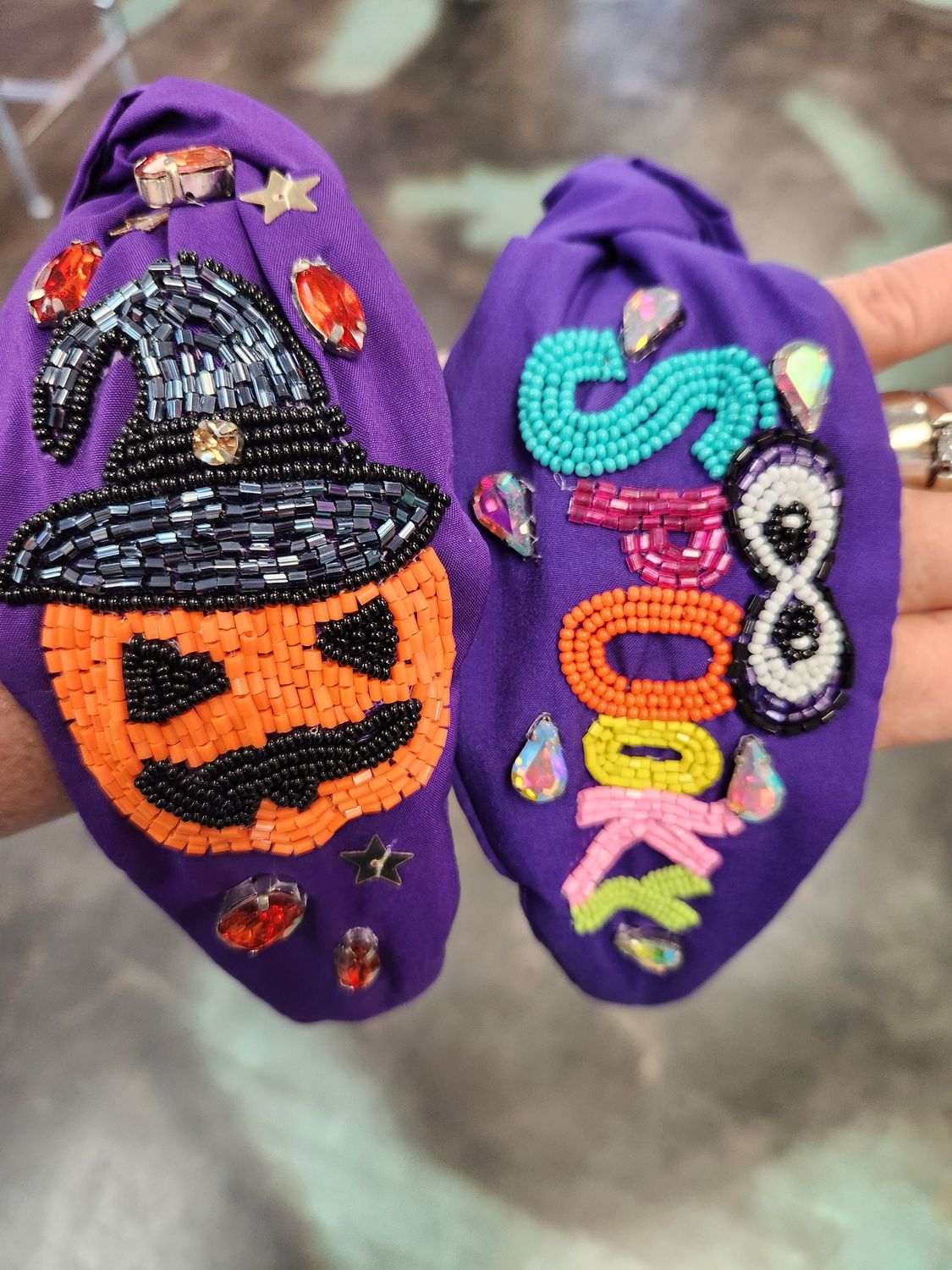 Halloween beaded headband