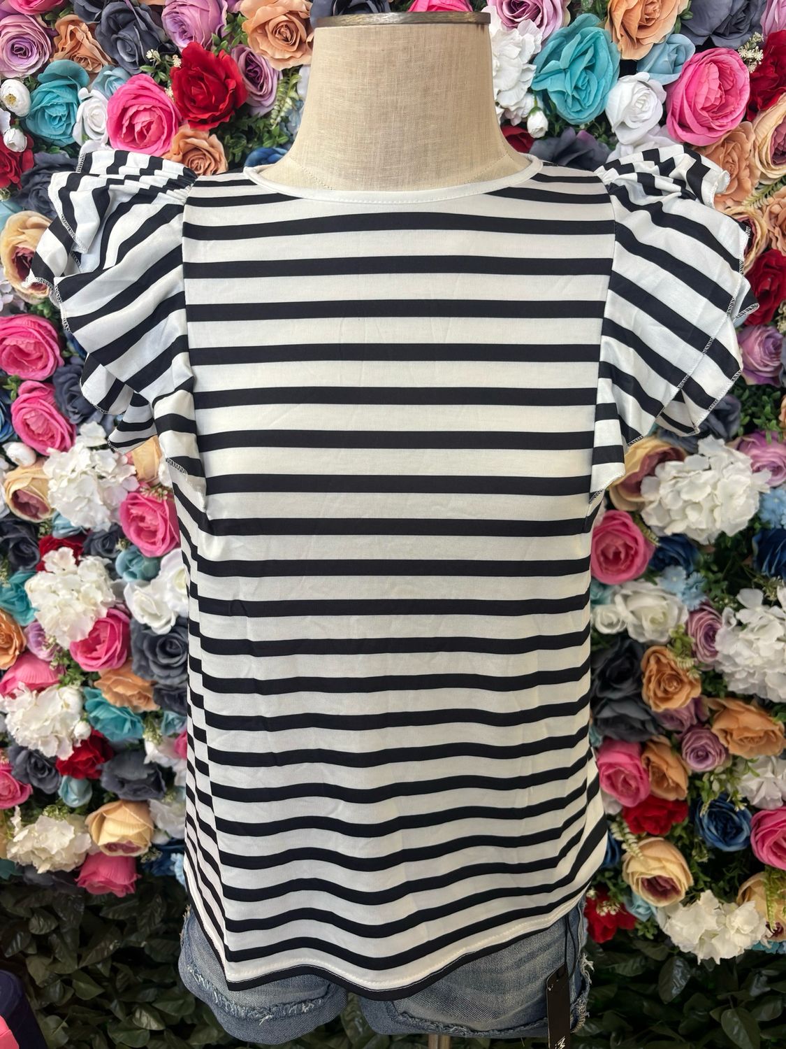 Ruffle Stripe Shirt