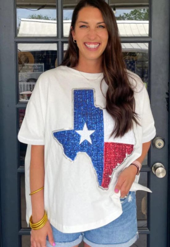 Sequin Texas Pride Shirt
