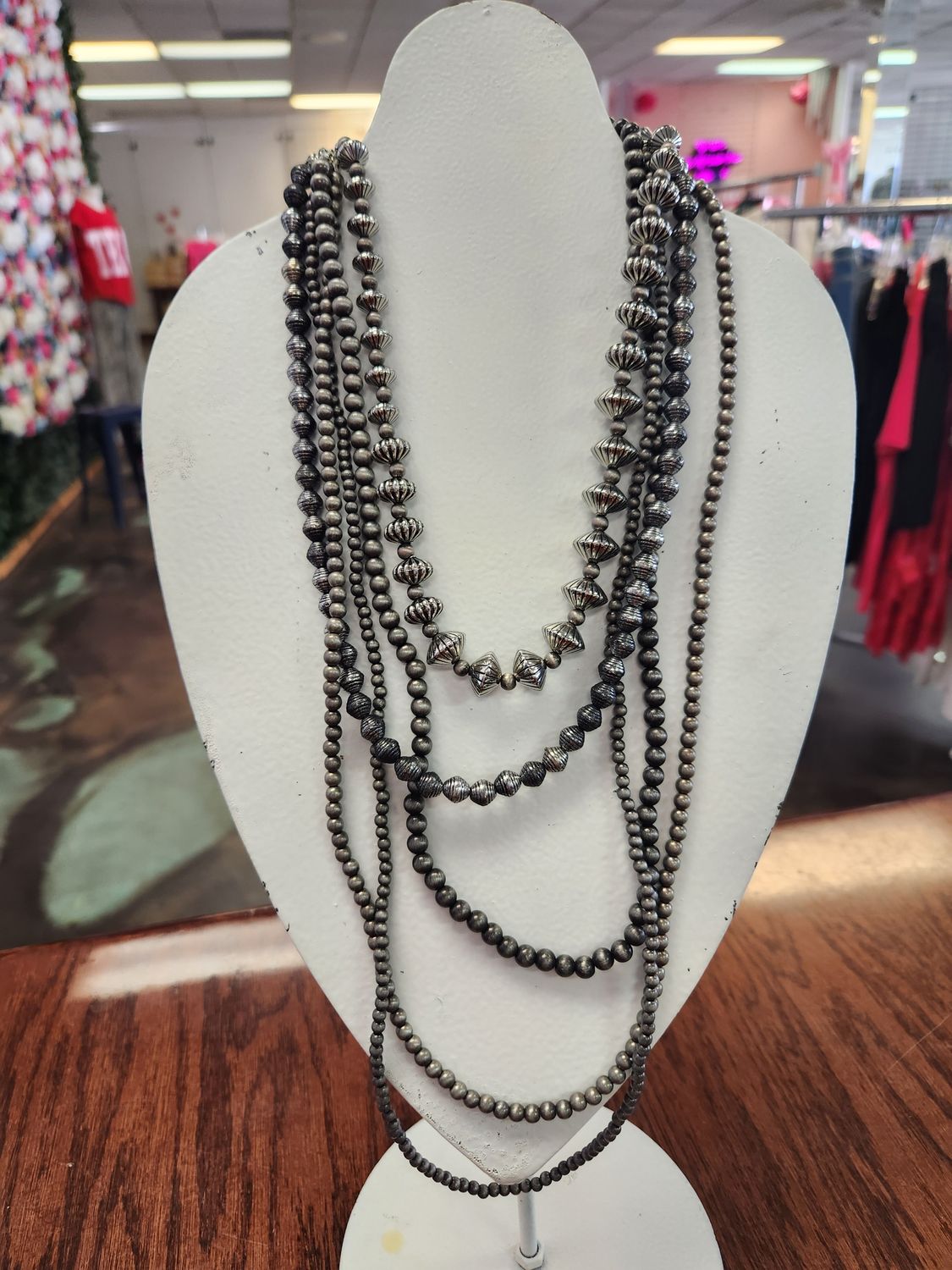 Stacked Navajo Pearl Necklace