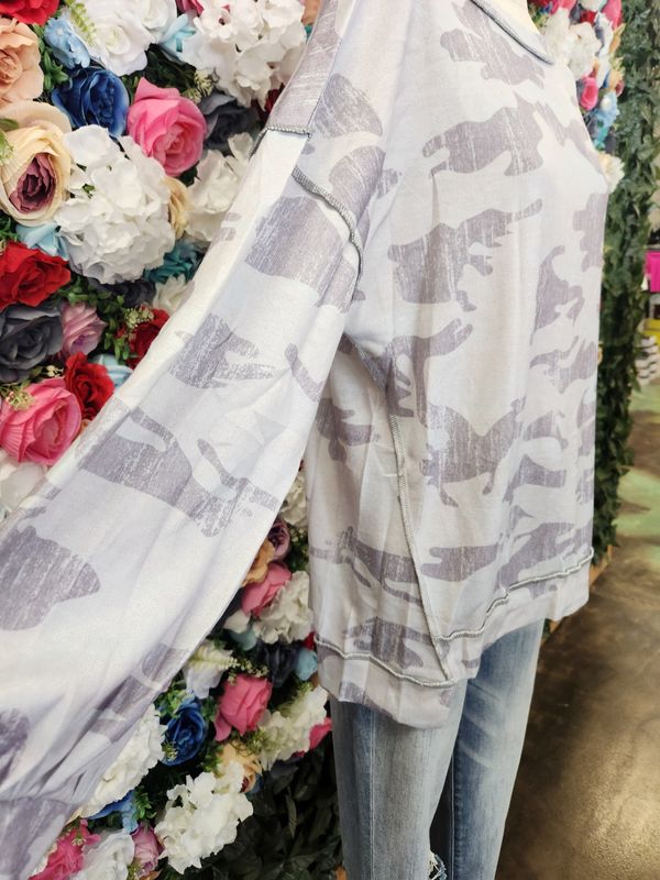Exposed Seam Camo Shirt