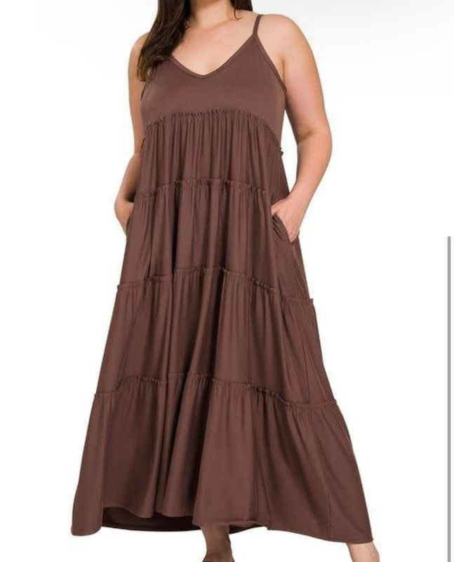 Adjustable strap maxi dress